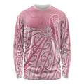 Breast Cancer Awareness Maori Long Sleeve Shirt Kia Kaha Kia Maia Kia Manawanui - Aussie Hoodie