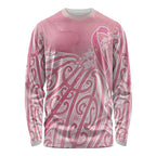 Breast Cancer Awareness Maori Long Sleeve Shirt Kia Kaha Kia Maia Kia Manawanui - Aussie Hoodie