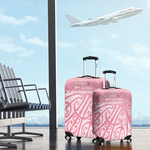 Breast Cancer Awareness Maori Luggage Cover Kia Kaha Kia Maia Kia Manawanui - Aussie Hoodie