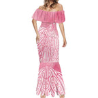 Breast Cancer Awareness Maori Mermaid Dress Kia Kaha Kia Maia Kia Manawanui - Aussie Hoodie