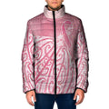 Breast Cancer Awareness Maori Padded Jacket Kia Kaha Kia Maia Kia Manawanui - Aussie Hoodie