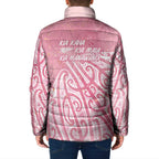 Breast Cancer Awareness Maori Padded Jacket Kia Kaha Kia Maia Kia Manawanui - Aussie Hoodie