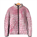 Breast Cancer Awareness Maori Padded Jacket Kia Kaha Kia Maia Kia Manawanui - Aussie Hoodie