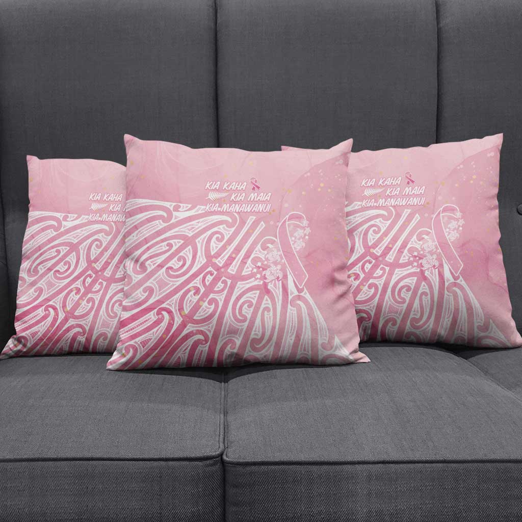 Breast Cancer Awareness Maori Pillow Cover Kia Kaha Kia Maia Kia Manawanui - Aussie Hoodie
