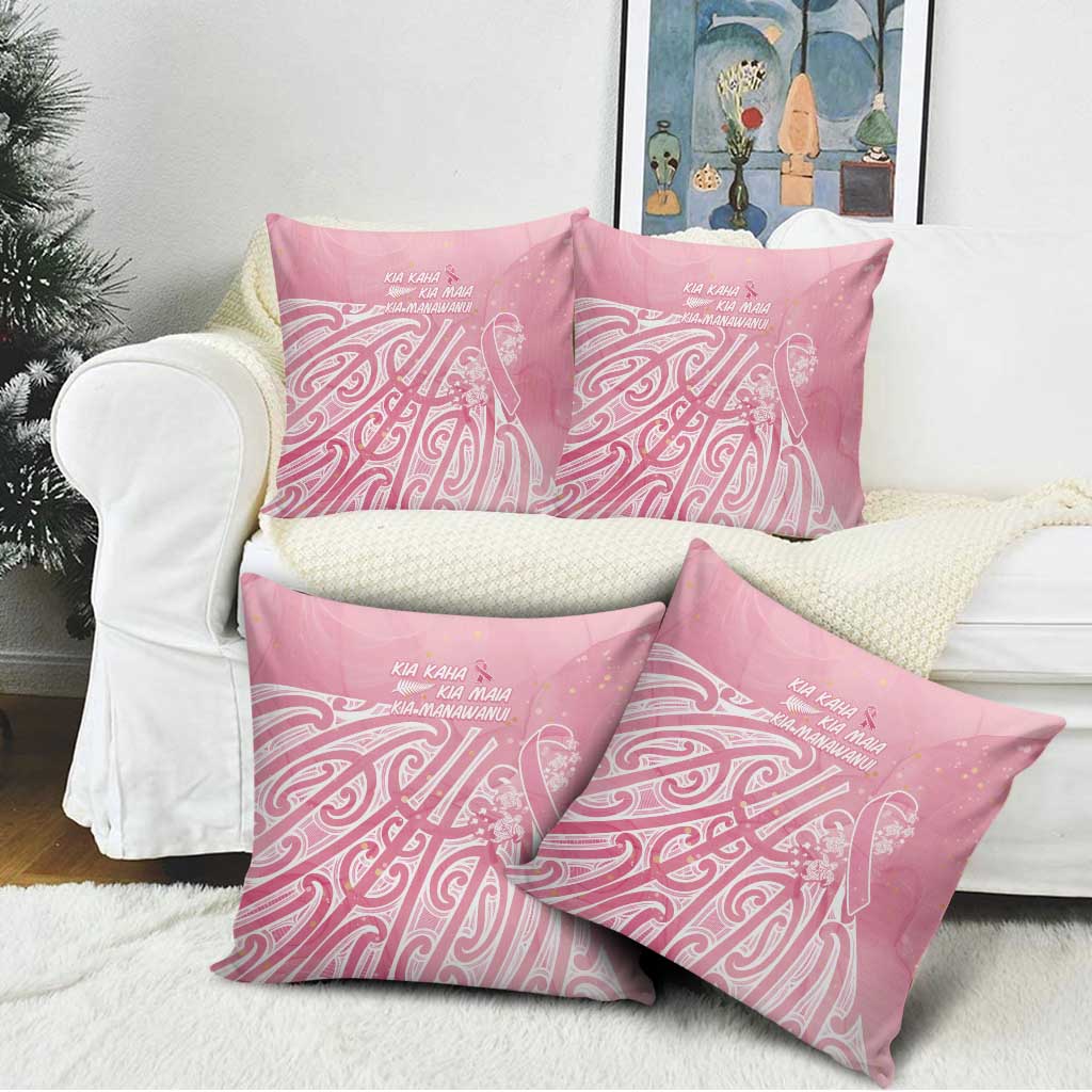 Breast Cancer Awareness Maori Pillow Cover Kia Kaha Kia Maia Kia Manawanui - Aussie Hoodie