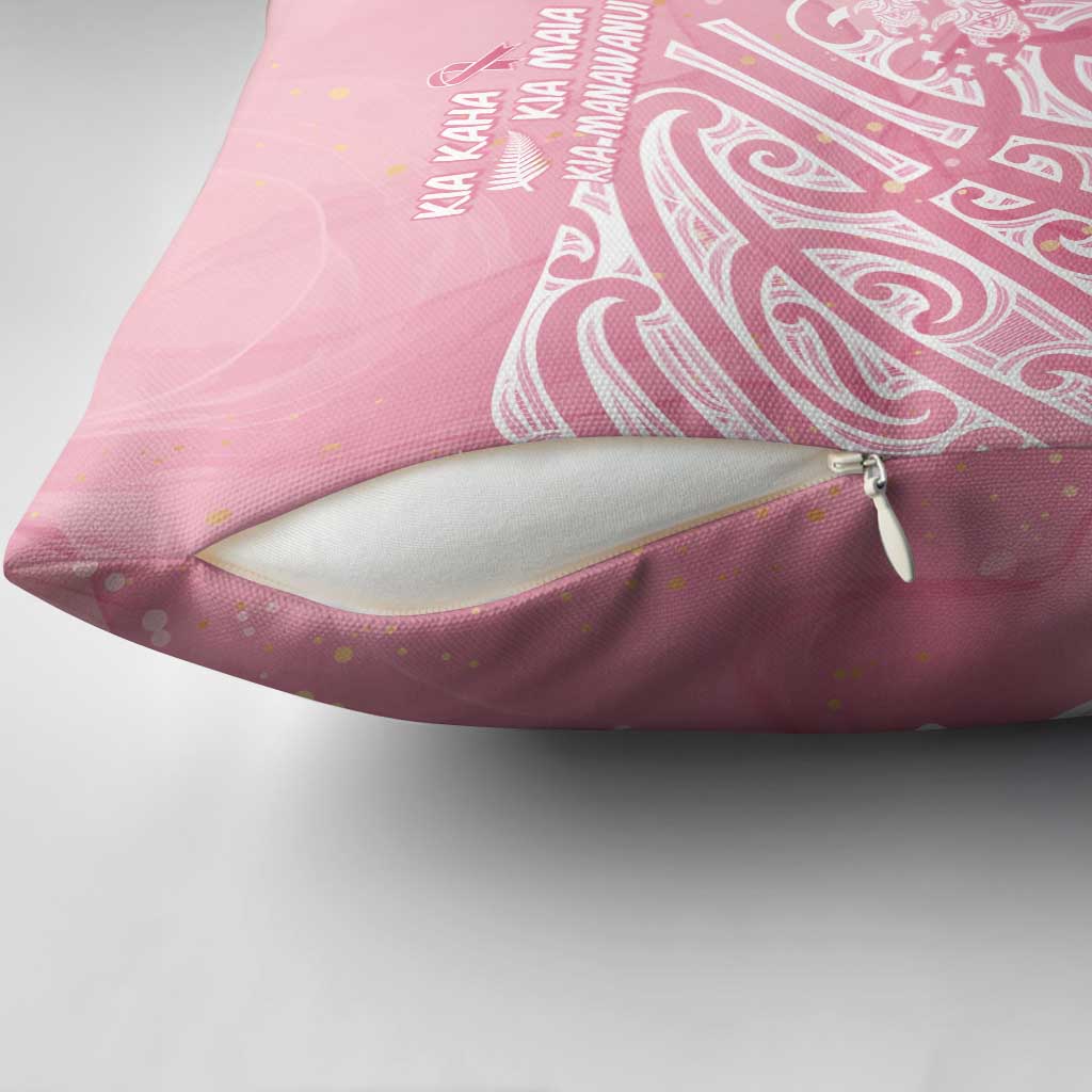 Breast Cancer Awareness Maori Pillow Cover Kia Kaha Kia Maia Kia Manawanui - Aussie Hoodie