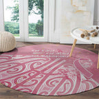 Breast Cancer Awareness Maori Round Carpet Kia Kaha Kia Maia Kia Manawanui - Aussie Hoodie