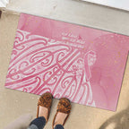 Breast Cancer Awareness Maori Rubber Doormat Kia Kaha Kia Maia Kia Manawanui - Aussie Hoodie