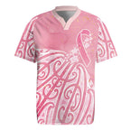 Breast Cancer Awareness Maori Rugby Jersey Kia Kaha Kia Maia Kia Manawanui - Aussie Hoodie