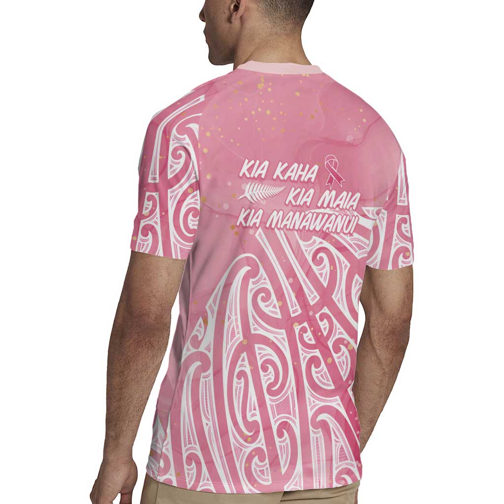 Breast Cancer Awareness Maori Rugby Jersey Kia Kaha Kia Maia Kia Manawanui - Aussie Hoodie