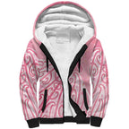 Breast Cancer Awareness Maori Sherpa Hoodie Kia Kaha Kia Maia Kia Manawanui - Aussie Hoodie