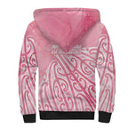 Breast Cancer Awareness Maori Sherpa Hoodie Kia Kaha Kia Maia Kia Manawanui - Aussie Hoodie