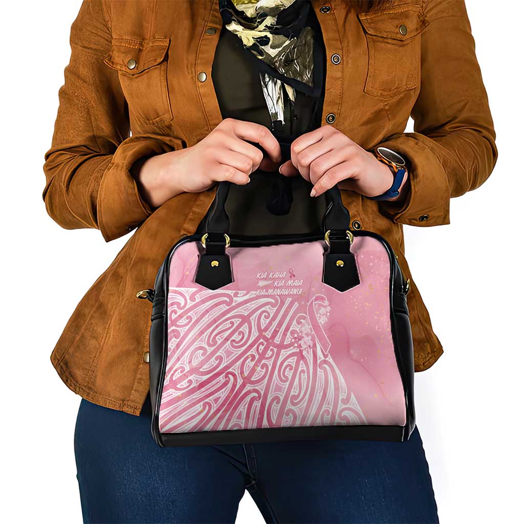 Breast Cancer Awareness Maori Shoulder Handbag Kia Kaha Kia Maia Kia Manawanui - Aussie Hoodie