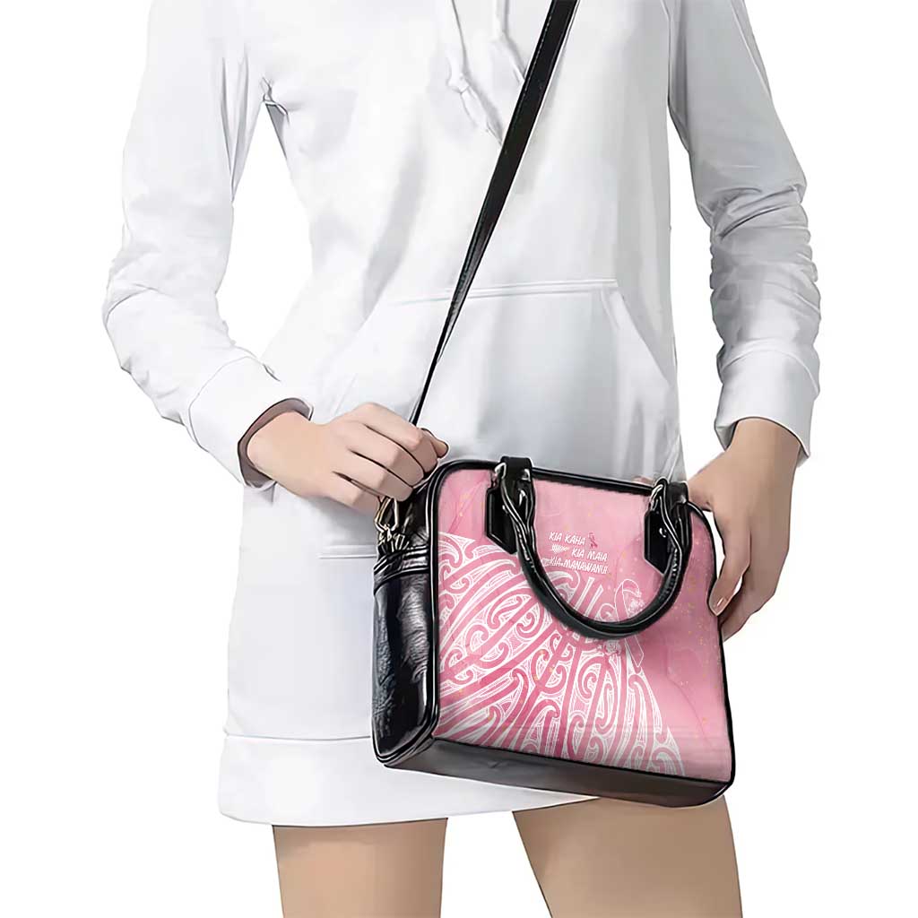 Breast Cancer Awareness Maori Shoulder Handbag Kia Kaha Kia Maia Kia Manawanui - Aussie Hoodie