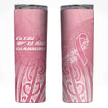 Breast Cancer Awareness Maori Skinny Tumbler Kia Kaha Kia Maia Kia Manawanui - Aussie Hoodie