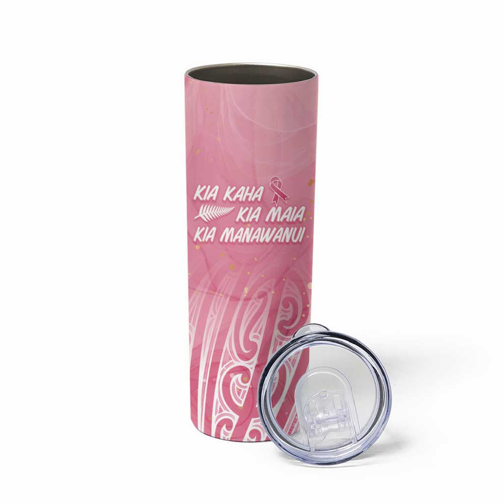 Breast Cancer Awareness Maori Skinny Tumbler Kia Kaha Kia Maia Kia Manawanui - Aussie Hoodie