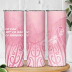 Breast Cancer Awareness Maori Skinny Tumbler Kia Kaha Kia Maia Kia Manawanui - Aussie Hoodie