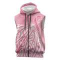 Breast Cancer Awareness Maori Sleeveless Zip Hoodie Kia Kaha Kia Maia Kia Manawanui LT7