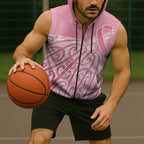 Breast Cancer Awareness Maori Sleeveless Zip Hoodie Kia Kaha Kia Maia Kia Manawanui LT7