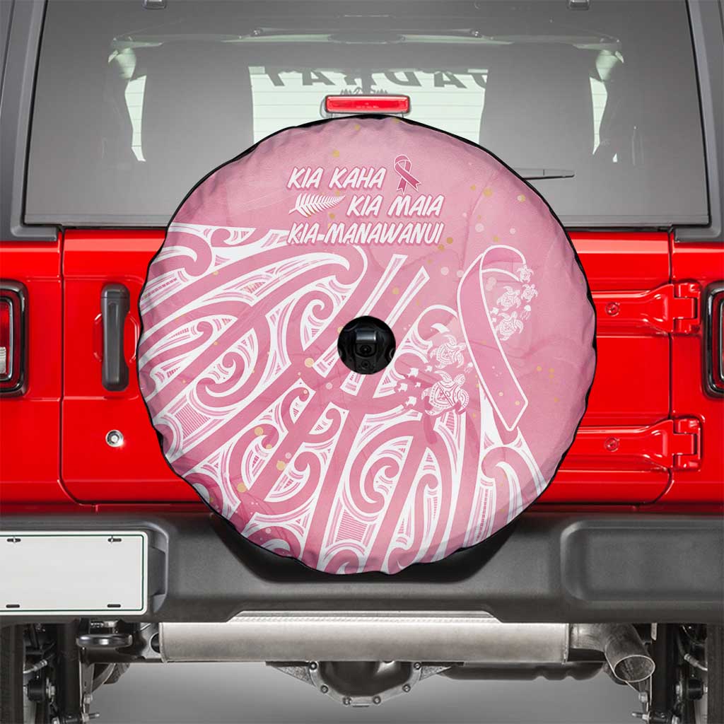 Breast Cancer Awareness Maori Spare Tire Cover Kia Kaha Kia Maia Kia Manawanui - Aussie Hoodie