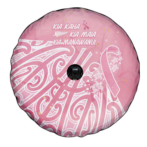 Breast Cancer Awareness Maori Spare Tire Cover Kia Kaha Kia Maia Kia Manawanui - Aussie Hoodie