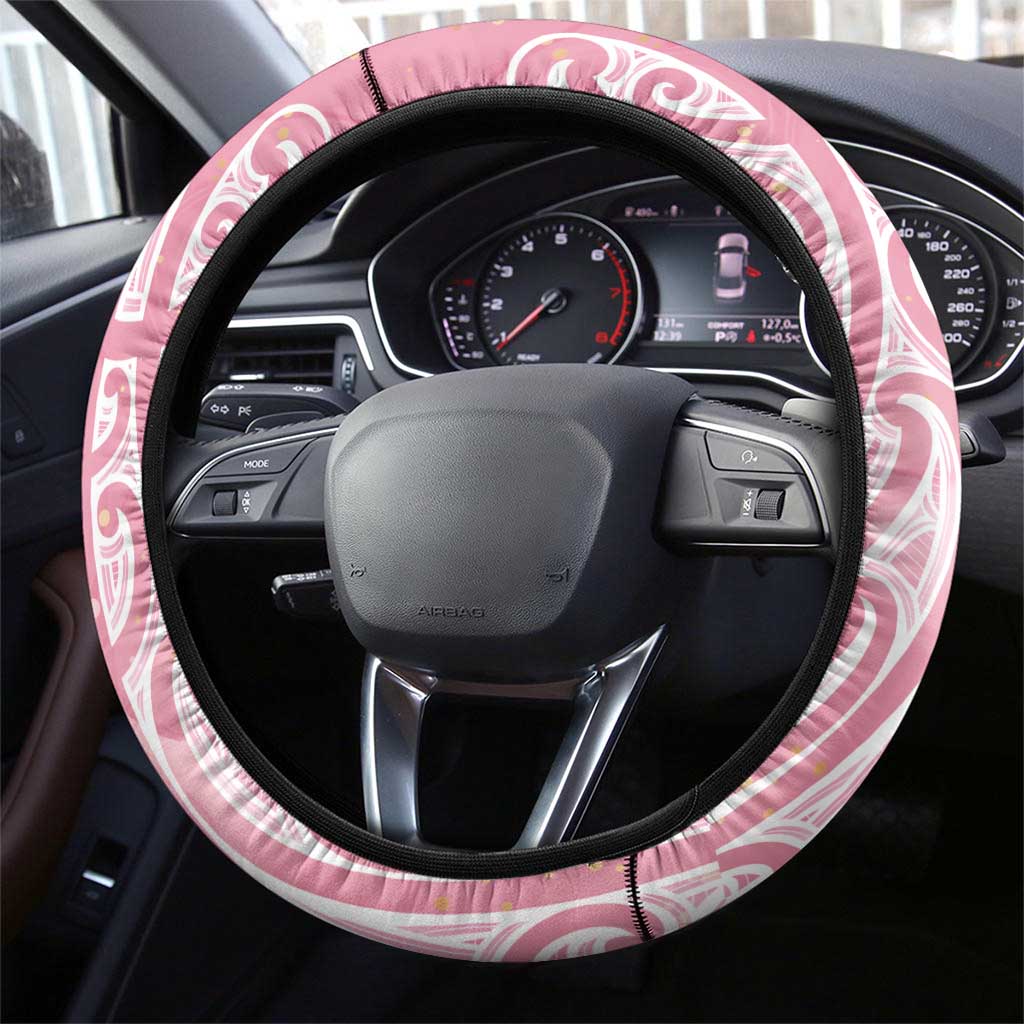 Breast Cancer Awareness Maori Steering Wheel Cover Kia Kaha Kia Maia Kia Manawanui - Aussie Hoodie
