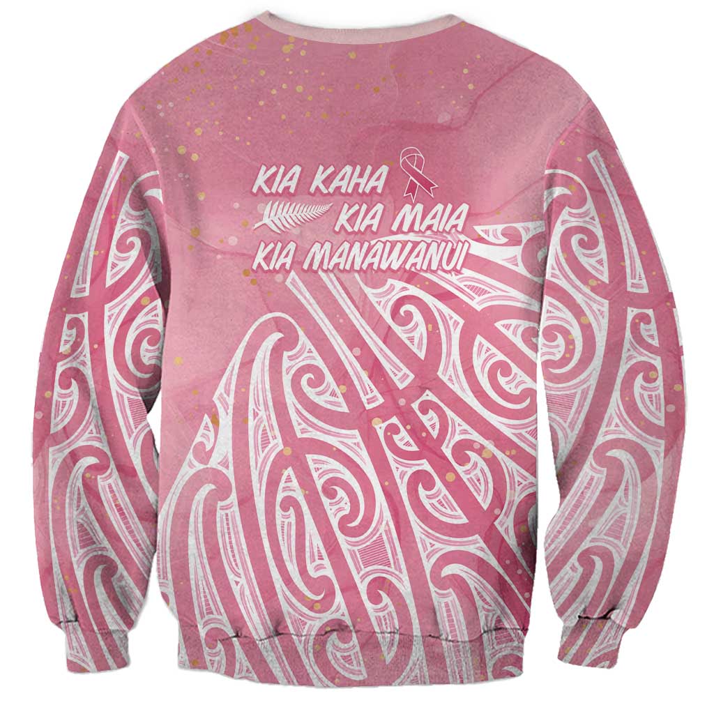 Breast Cancer Awareness Maori Sweatshirt Kia Kaha Kia Maia Kia Manawanui - Aussie Hoodie