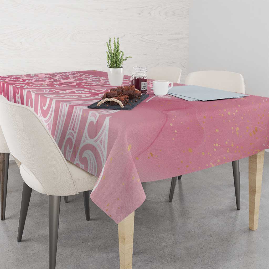 Breast Cancer Awareness Maori Tablecloth Kia Kaha Kia Maia Kia Manawanui - Aussie Hoodie