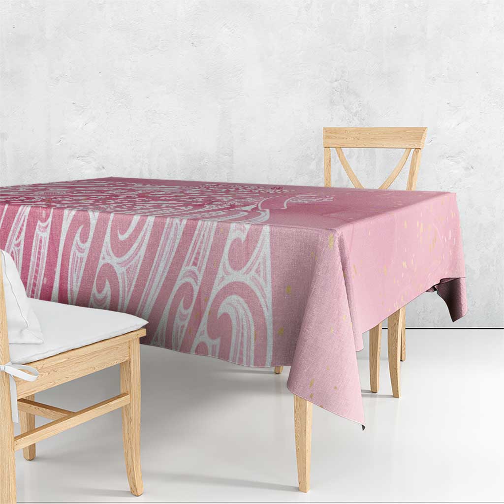Breast Cancer Awareness Maori Tablecloth Kia Kaha Kia Maia Kia Manawanui - Aussie Hoodie