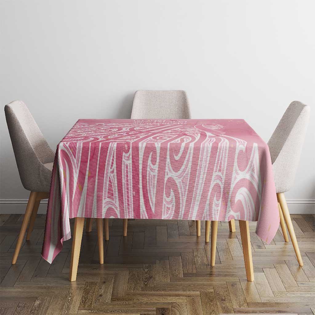 Breast Cancer Awareness Maori Tablecloth Kia Kaha Kia Maia Kia Manawanui - Aussie Hoodie