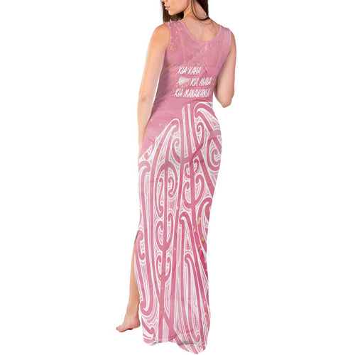 Breast Cancer Awareness Maori Tank Maxi Dress Kia Kaha Kia Maia Kia Manawanui - Aussie Hoodie