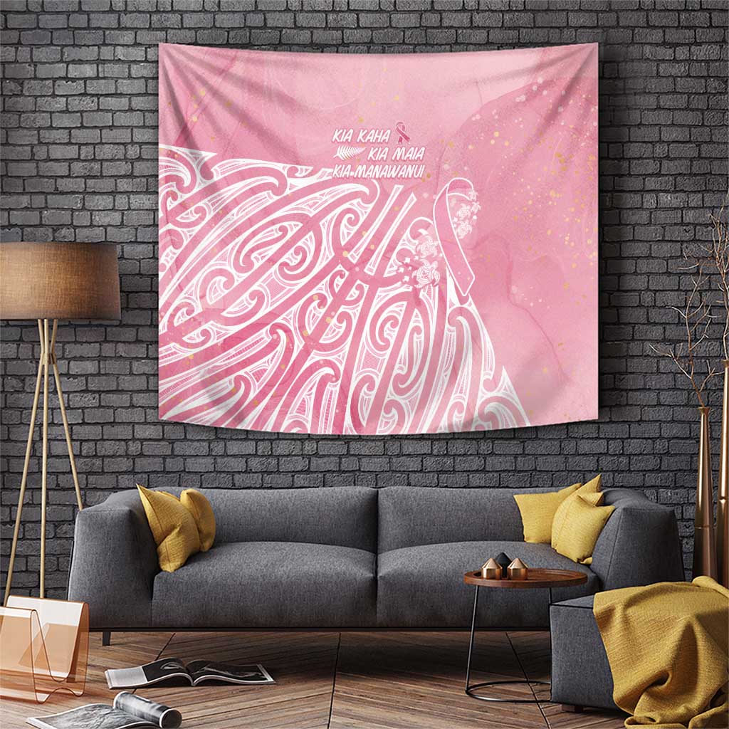Breast Cancer Awareness Maori Tapestry Kia Kaha Kia Maia Kia Manawanui - Aussie Hoodie