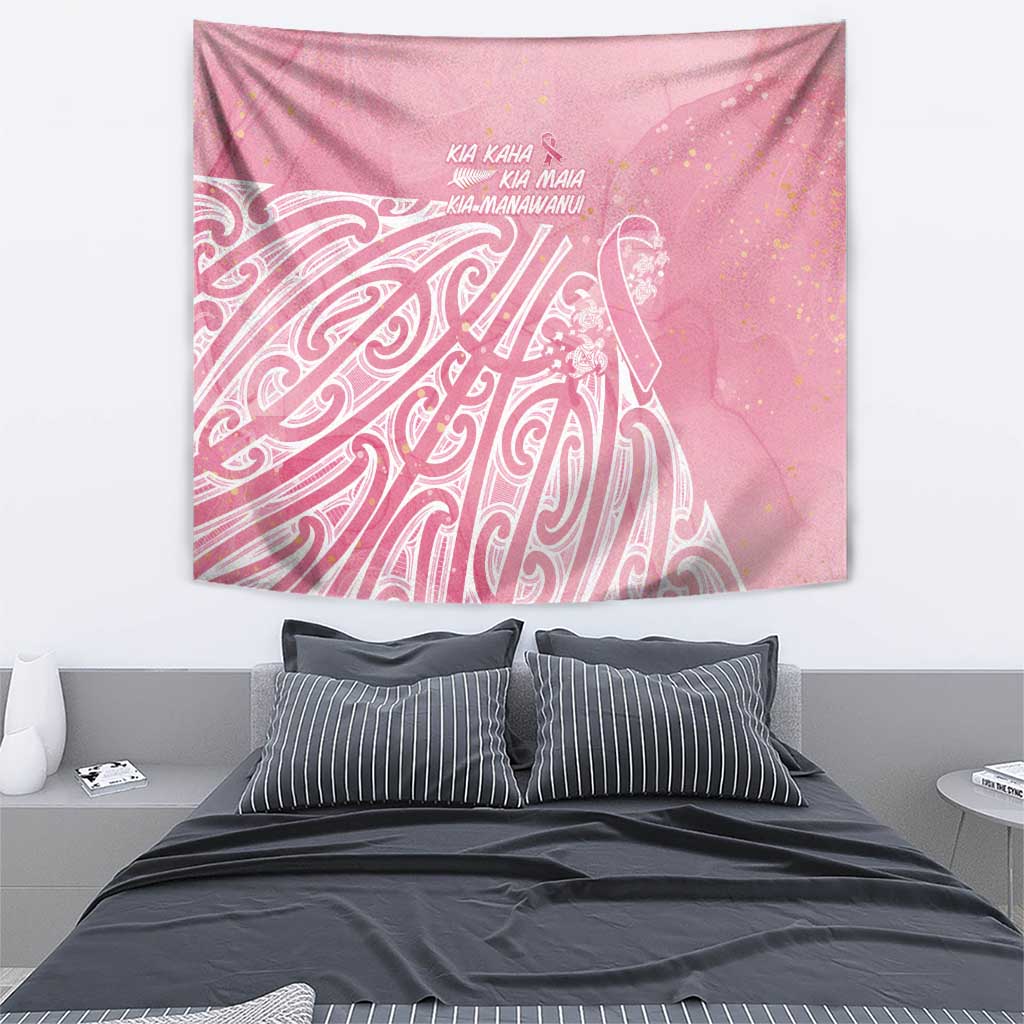 Breast Cancer Awareness Maori Tapestry Kia Kaha Kia Maia Kia Manawanui - Aussie Hoodie
