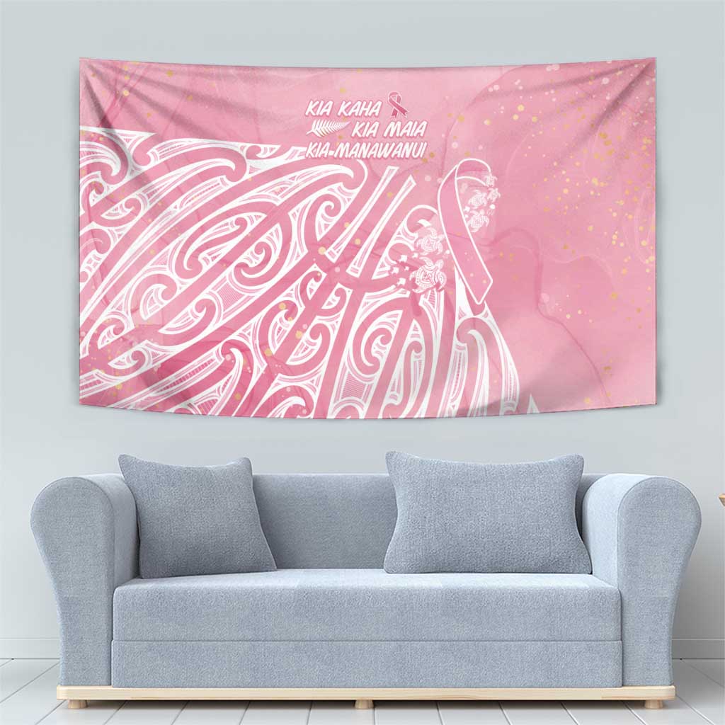 Breast Cancer Awareness Maori Tapestry Kia Kaha Kia Maia Kia Manawanui - Aussie Hoodie