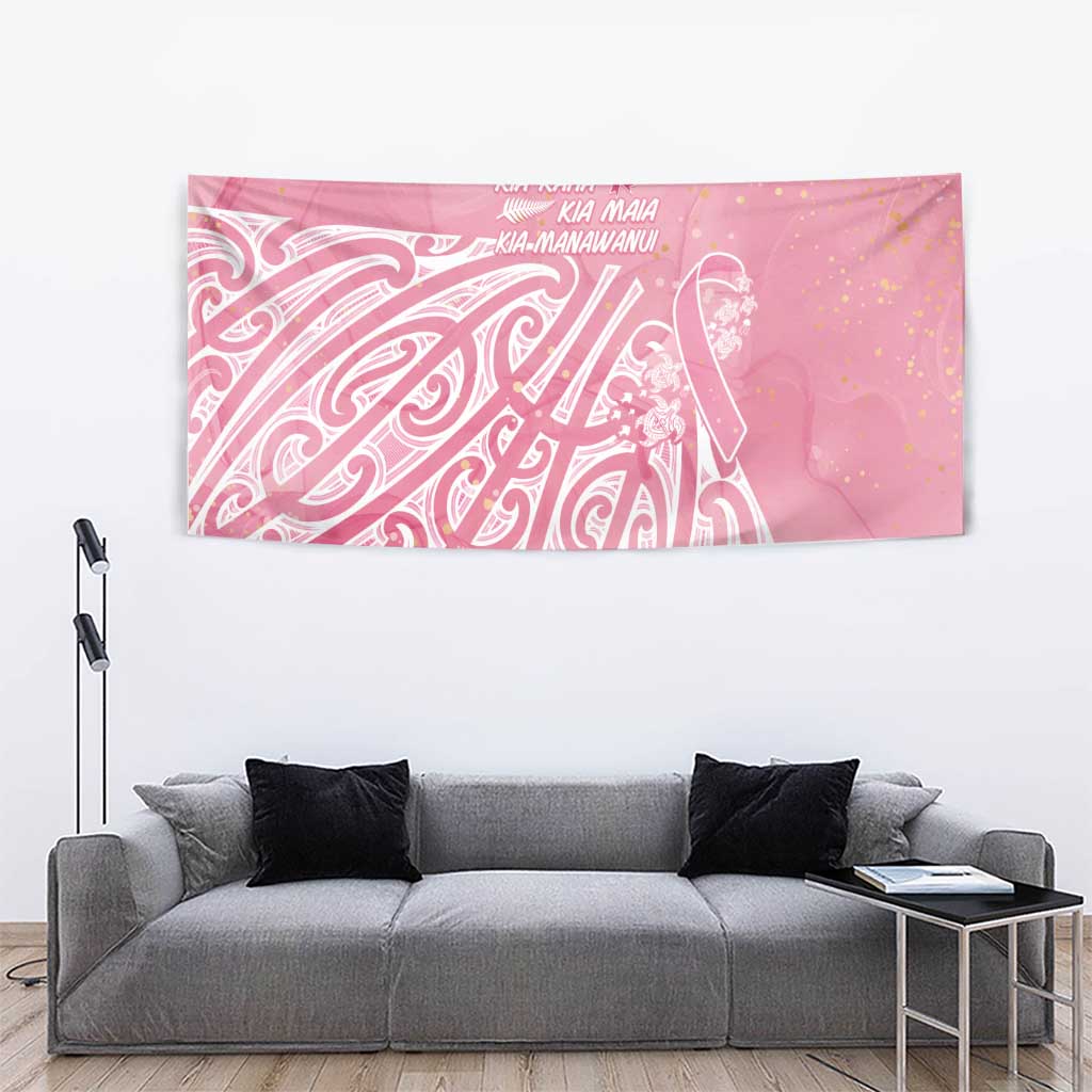 Breast Cancer Awareness Maori Tapestry Kia Kaha Kia Maia Kia Manawanui - Aussie Hoodie