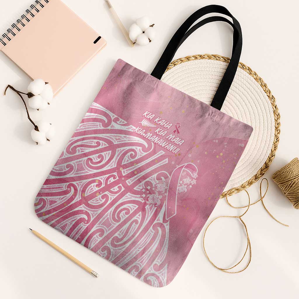 Breast Cancer Awareness Maori Tote Bag Kia Kaha Kia Maia Kia Manawanui - Aussie Hoodie
