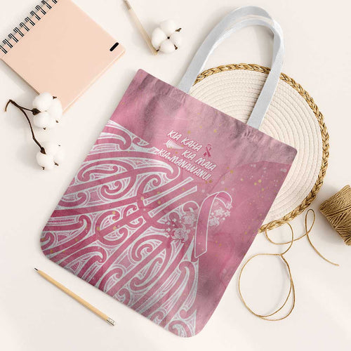 Breast Cancer Awareness Maori Tote Bag Kia Kaha Kia Maia Kia Manawanui - Aussie Hoodie