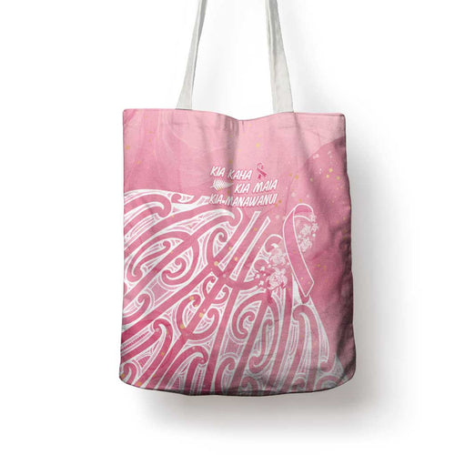 Breast Cancer Awareness Maori Tote Bag Kia Kaha Kia Maia Kia Manawanui - Aussie Hoodie