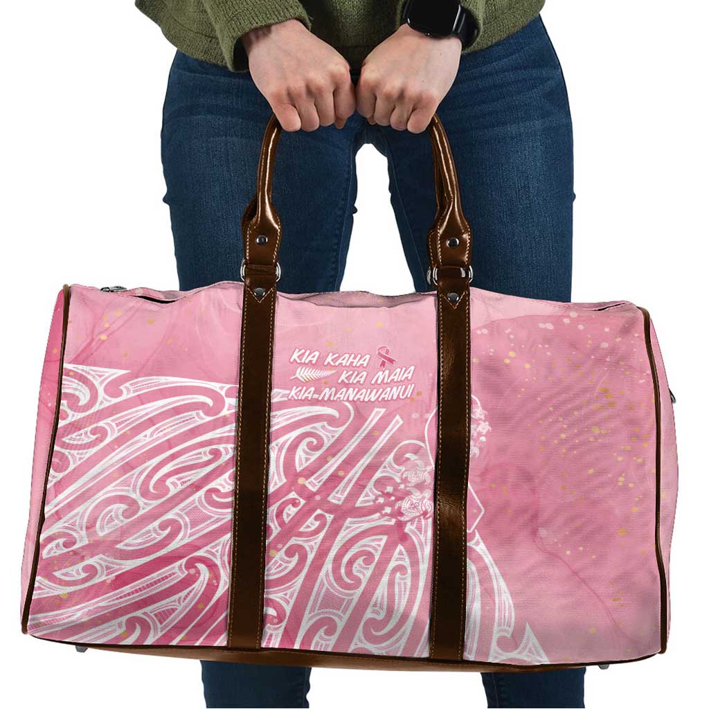 Breast Cancer Awareness Maori Travel Bag Kia Kaha Kia Maia Kia Manawanui - Aussie Hoodie