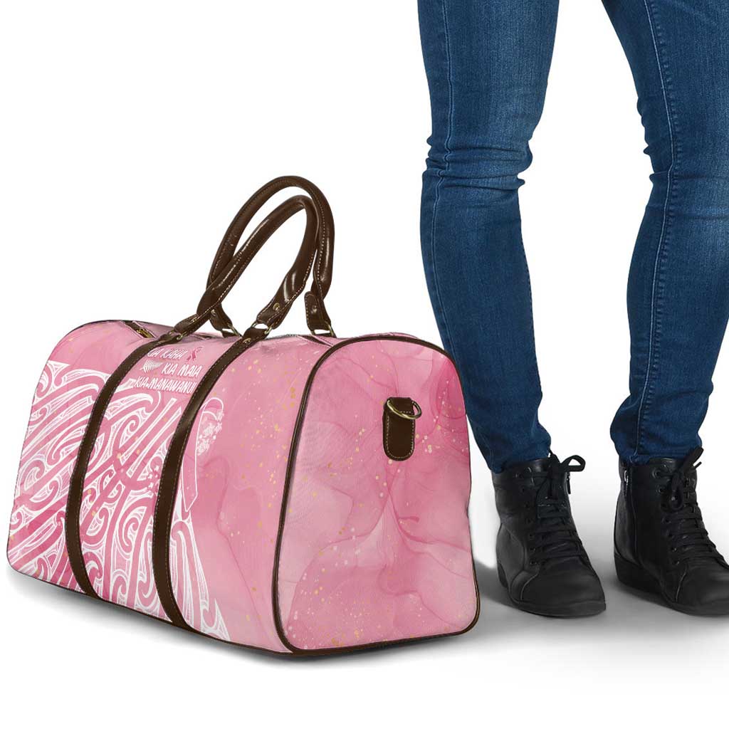 Breast Cancer Awareness Maori Travel Bag Kia Kaha Kia Maia Kia Manawanui - Aussie Hoodie