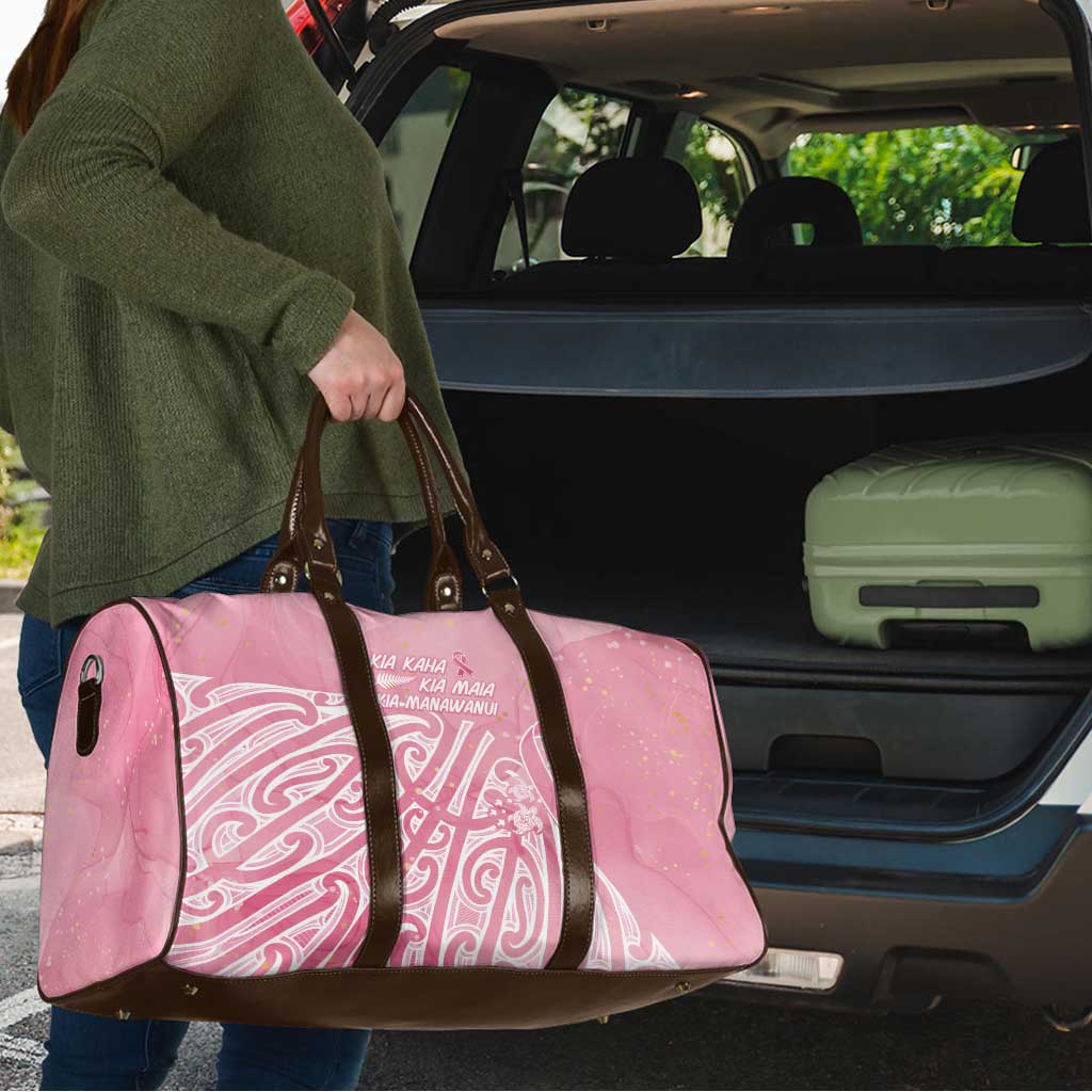 Breast Cancer Awareness Maori Travel Bag Kia Kaha Kia Maia Kia Manawanui - Aussie Hoodie