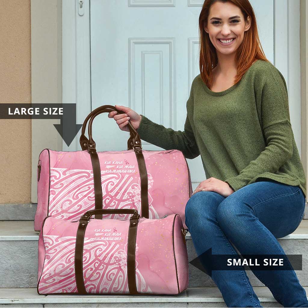 Breast Cancer Awareness Maori Travel Bag Kia Kaha Kia Maia Kia Manawanui - Aussie Hoodie