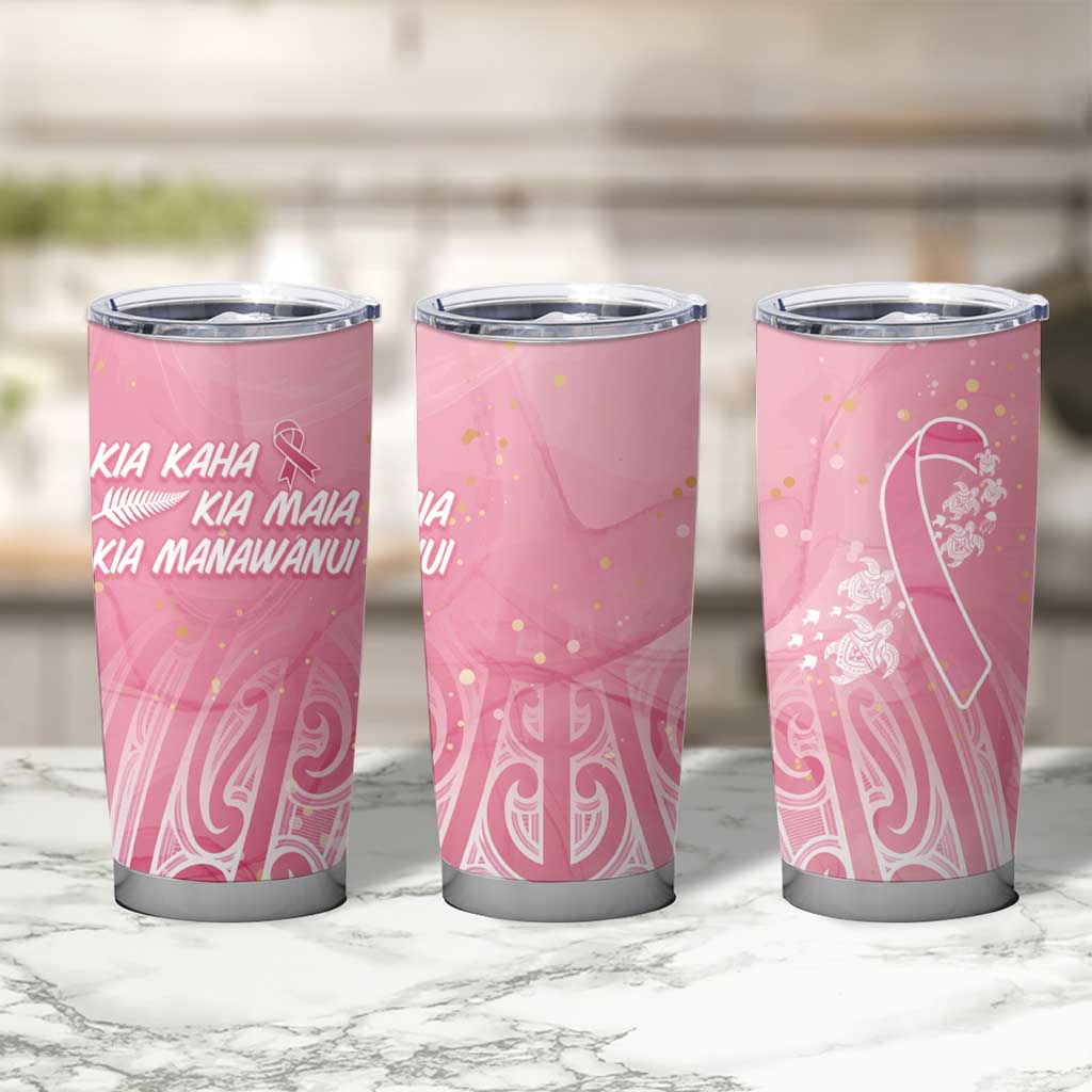 Breast Cancer Awareness Maori Tumbler Cup Kia Kaha Kia Maia Kia Manawanui - Aussie Hoodie