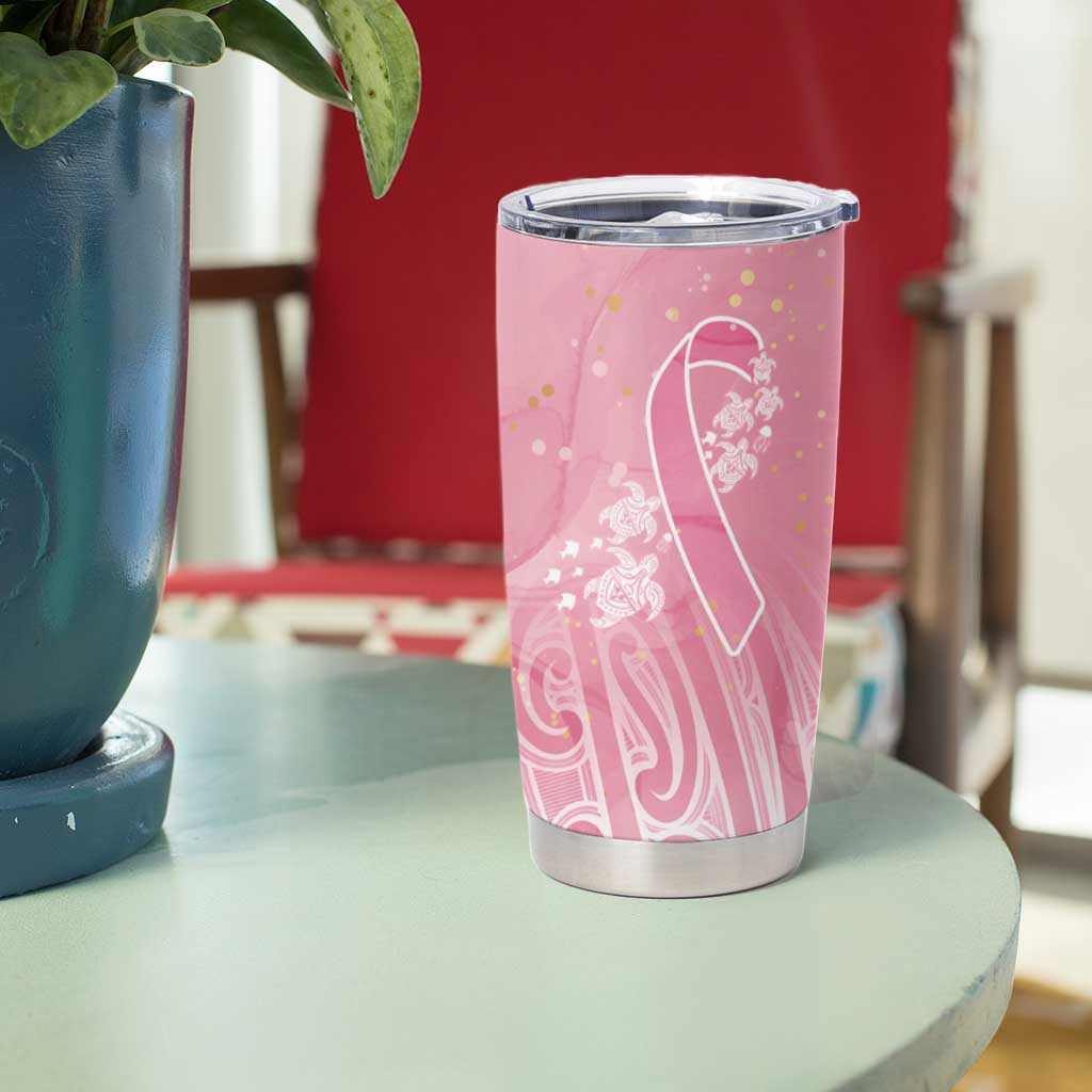 Breast Cancer Awareness Maori Tumbler Cup Kia Kaha Kia Maia Kia Manawanui - Aussie Hoodie