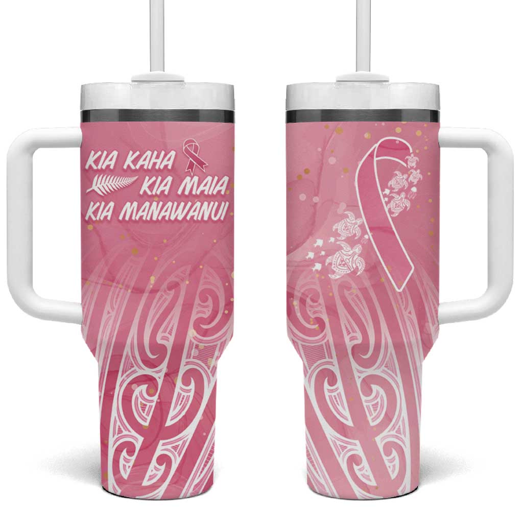 Breast Cancer Awareness Maori Tumbler With Handle Kia Kaha Kia Maia Kia Manawanui - Aussie Hoodie