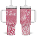 Breast Cancer Awareness Maori Tumbler With Handle Kia Kaha Kia Maia Kia Manawanui - Aussie Hoodie