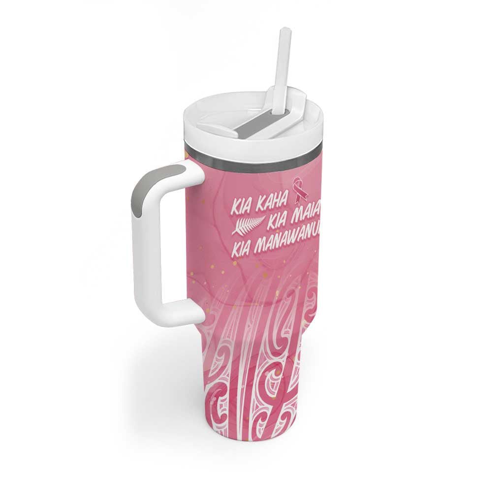 Breast Cancer Awareness Maori Tumbler With Handle Kia Kaha Kia Maia Kia Manawanui - Aussie Hoodie