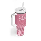 Breast Cancer Awareness Maori Tumbler With Handle Kia Kaha Kia Maia Kia Manawanui - Aussie Hoodie