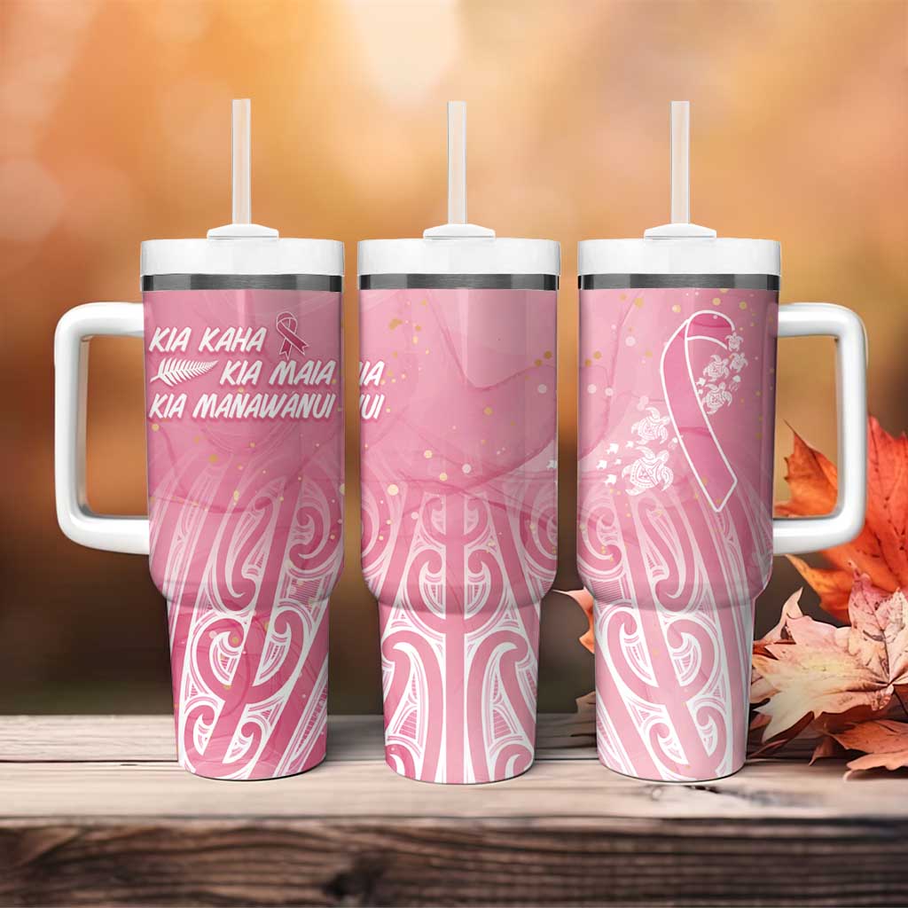 Breast Cancer Awareness Maori Tumbler With Handle Kia Kaha Kia Maia Kia Manawanui - Aussie Hoodie
