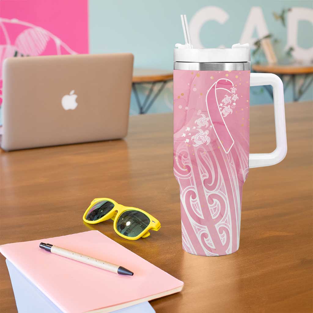 Breast Cancer Awareness Maori Tumbler With Handle Kia Kaha Kia Maia Kia Manawanui - Aussie Hoodie